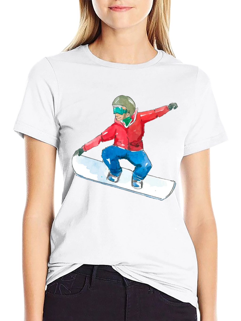 Snowboarder Graphic Black T-Shirt