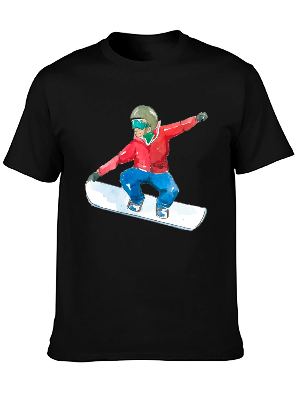 Snowboarder Graphic Black T-Shirt