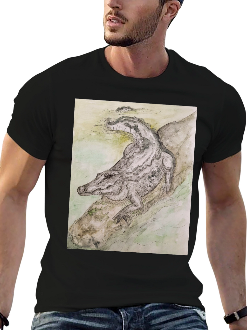 Alligator Graphic Tee - Unique Reptile Design