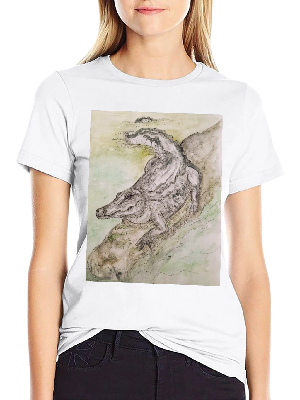 Alligator Graphic Tee - Unique Reptile Design