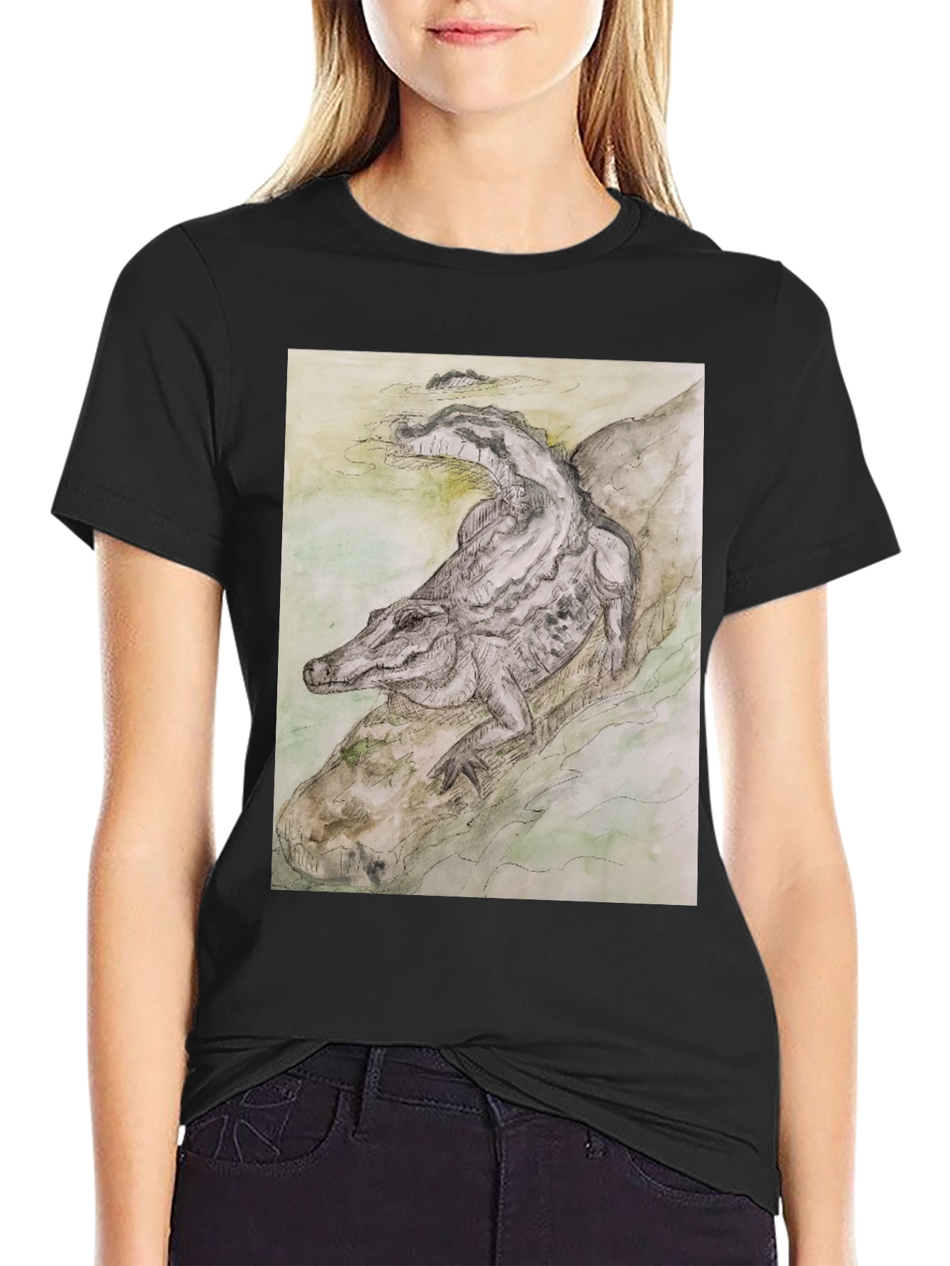 Alligator Graphic Tee - Unique Reptile Design