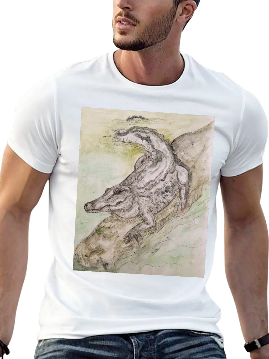 Alligator Graphic Tee - Unique Reptile Design