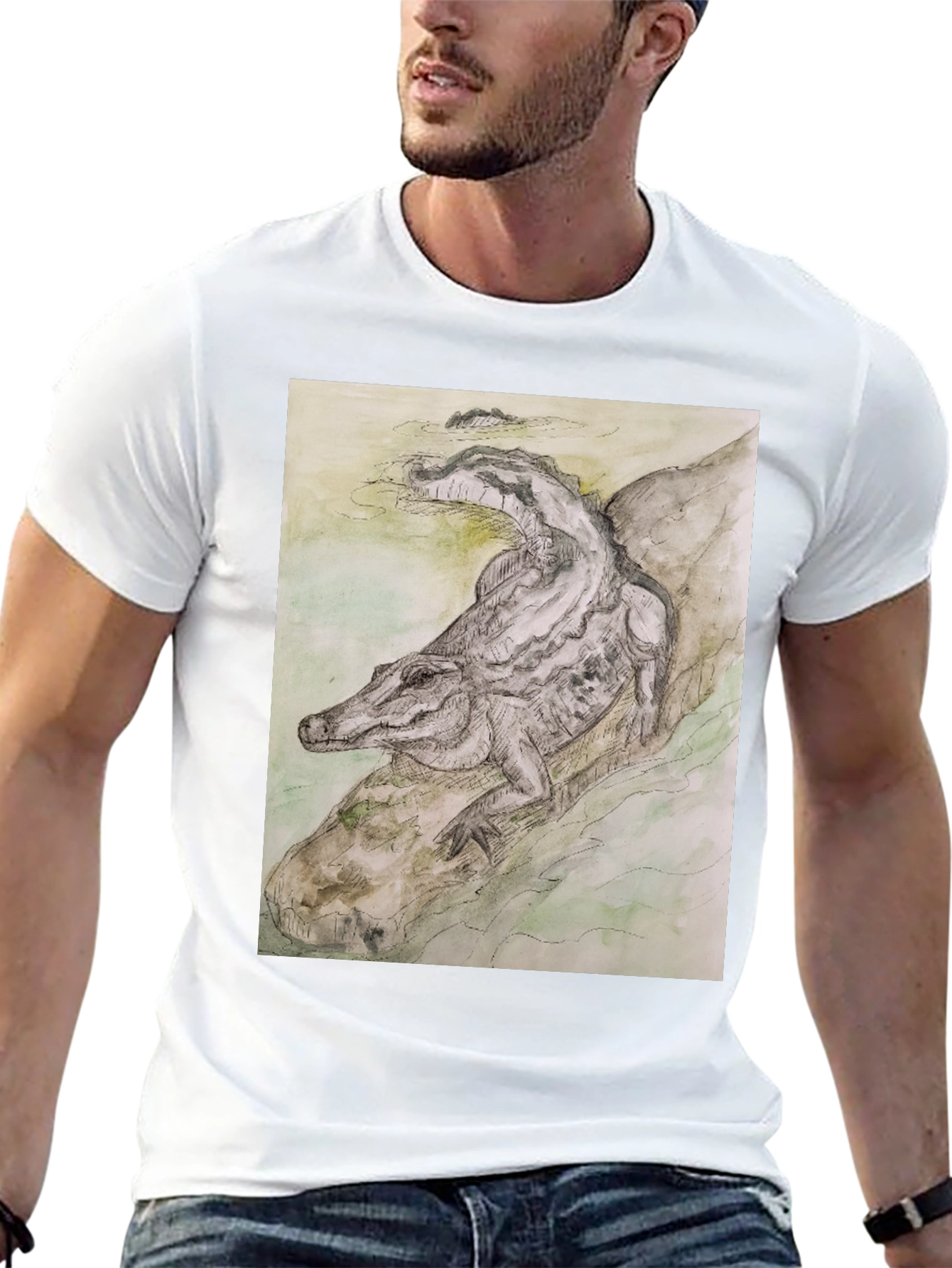Alligator Graphic Tee - Unique Reptile Design