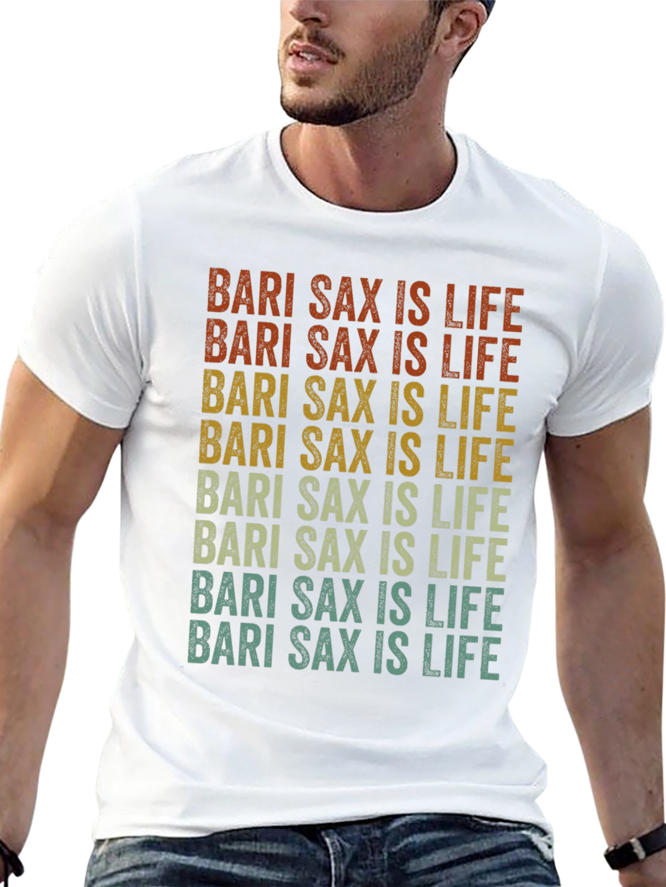 Bari Sax is Life Retro Style Graphic Tee