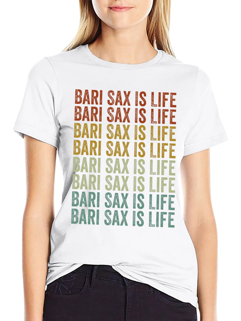 Bari Sax is Life Retro Style Graphic Tee