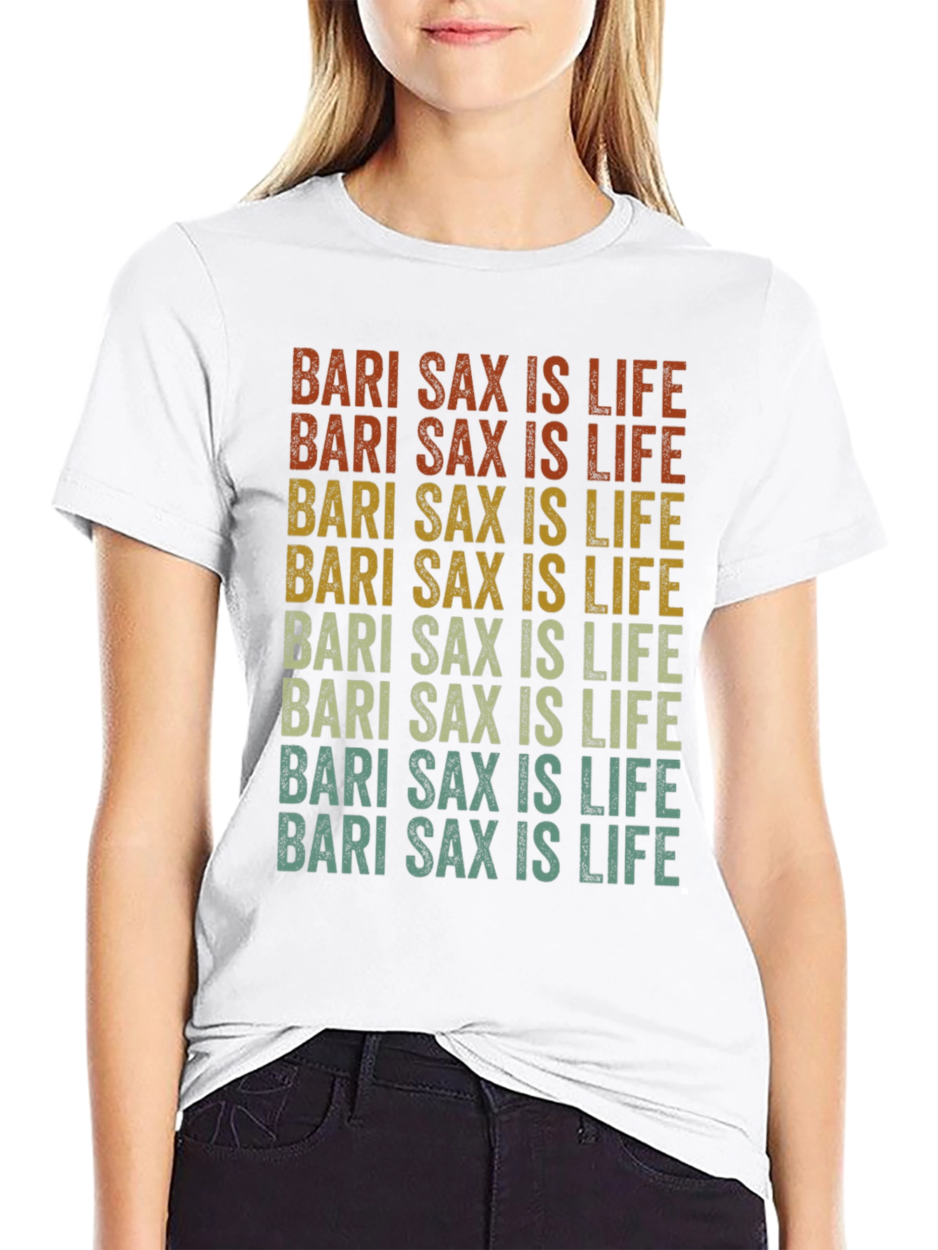 Bari Sax is Life Retro Style Graphic Tee