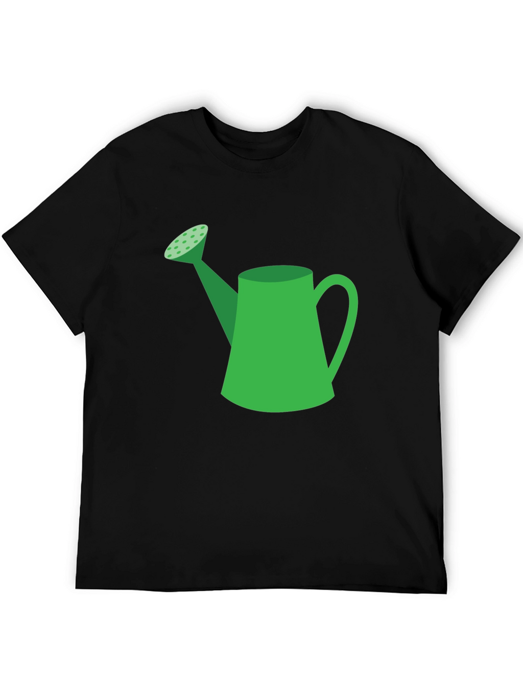 Green Watering Can Graphic Tee - Black T-Shirt