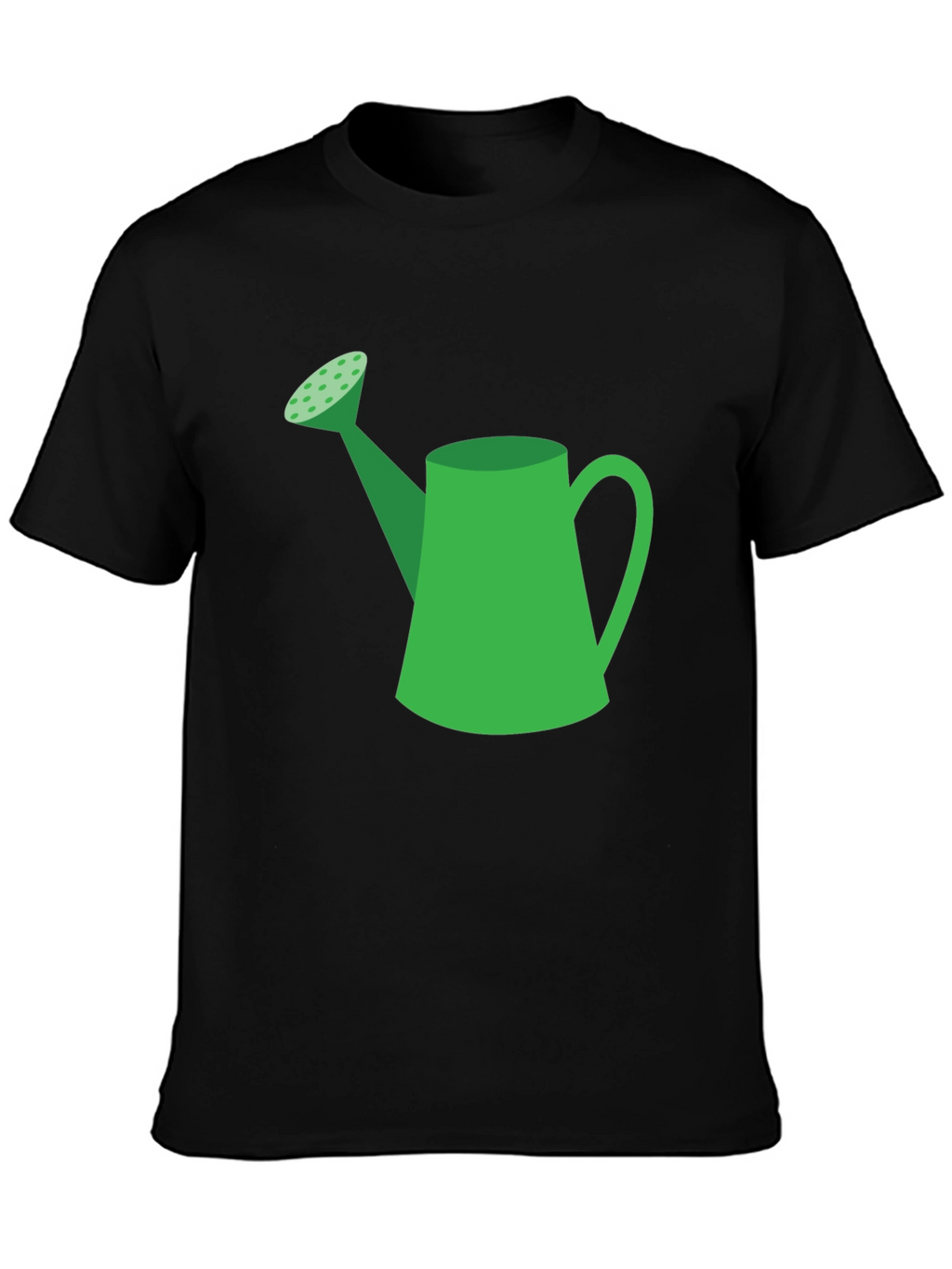 Green Watering Can Graphic Tee - Black T-Shirt