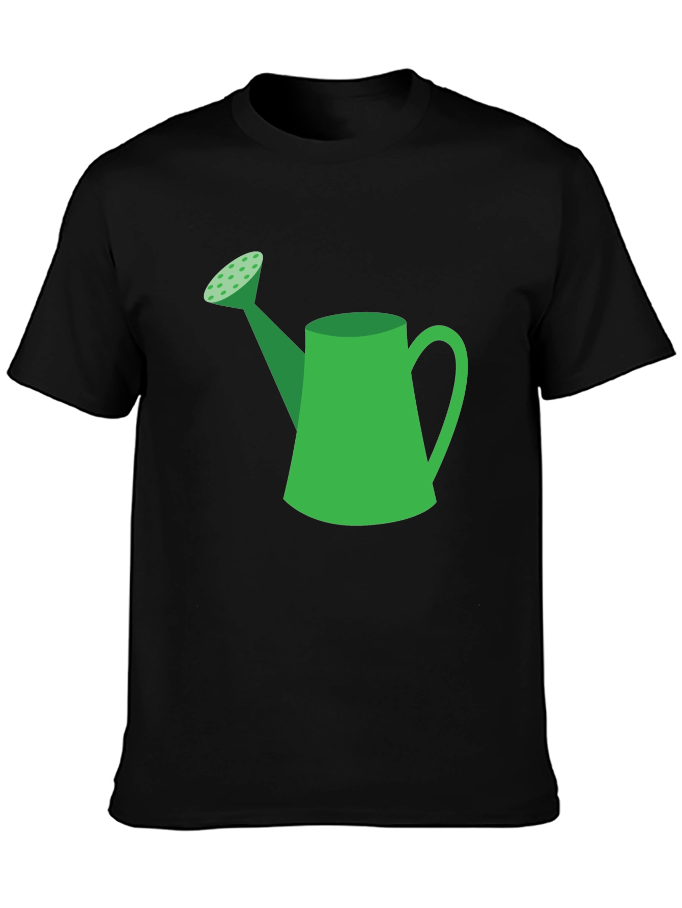 Green Watering Can Graphic Tee - Black T-Shirt
