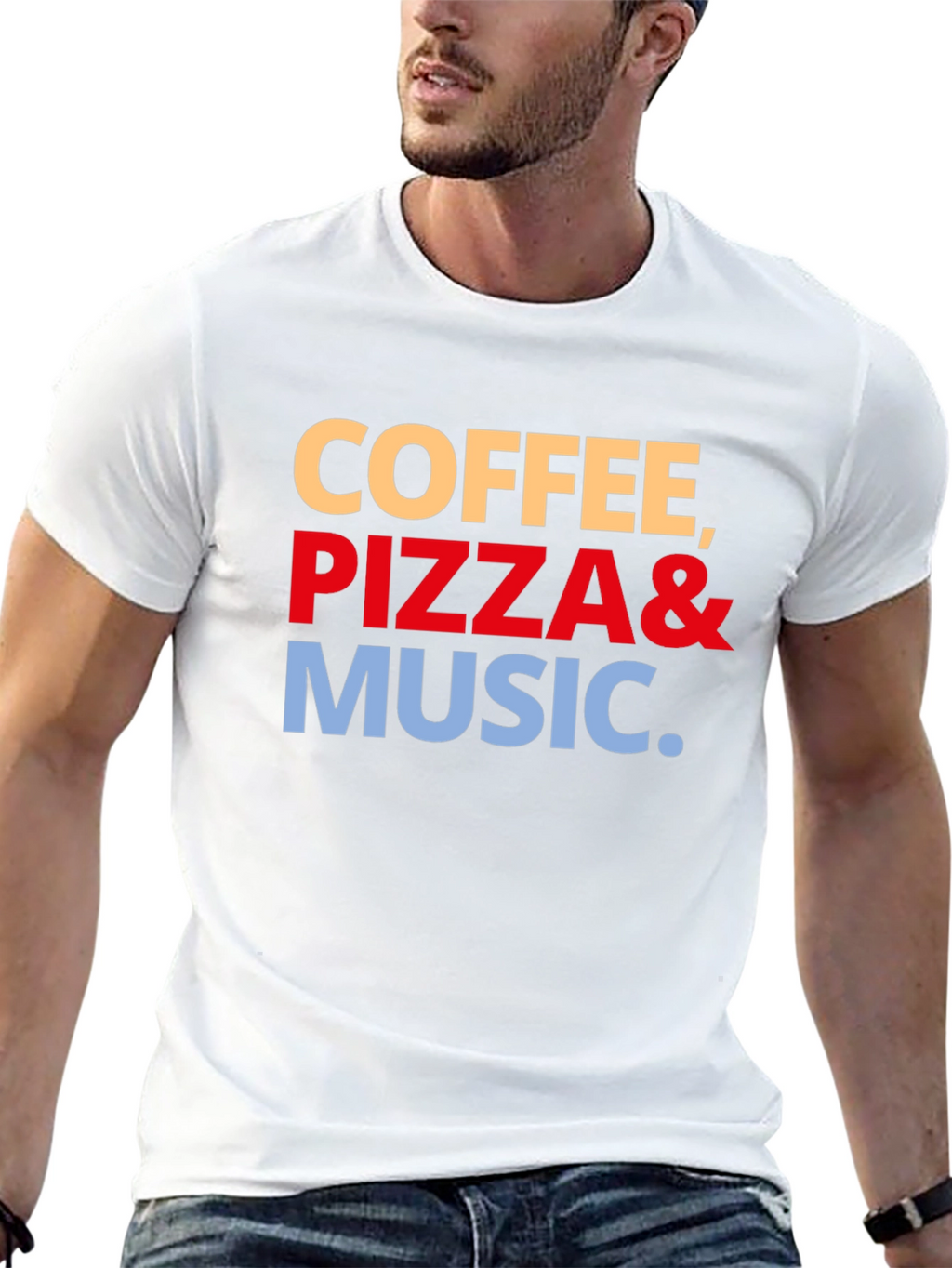 Coffee Pizza & Music Graphic Tee