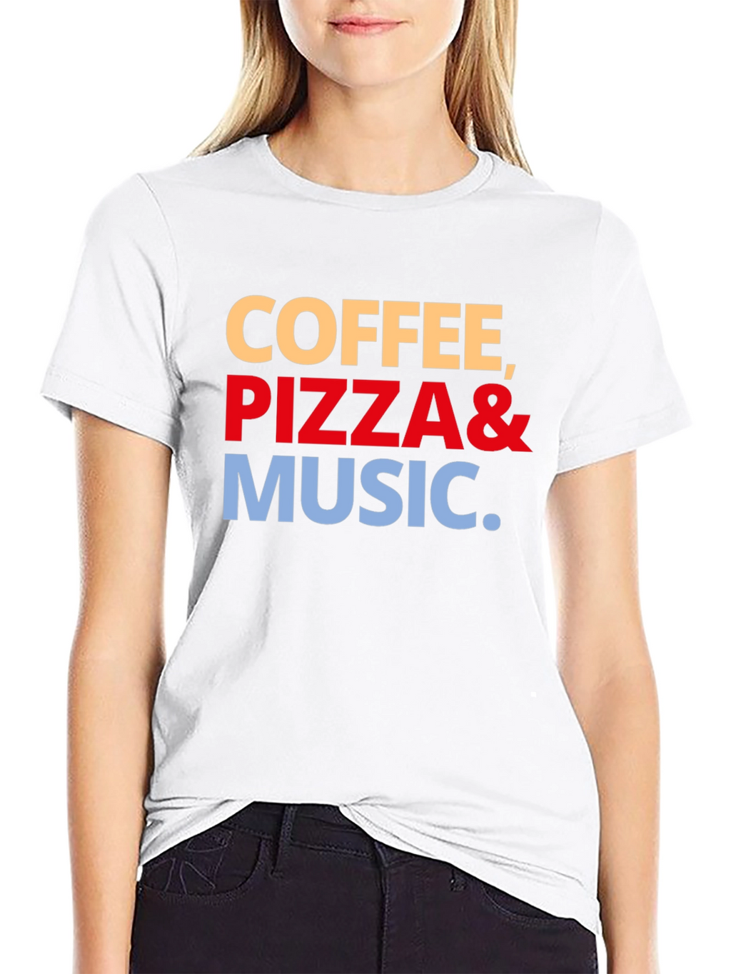 Coffee Pizza & Music Graphic Tee