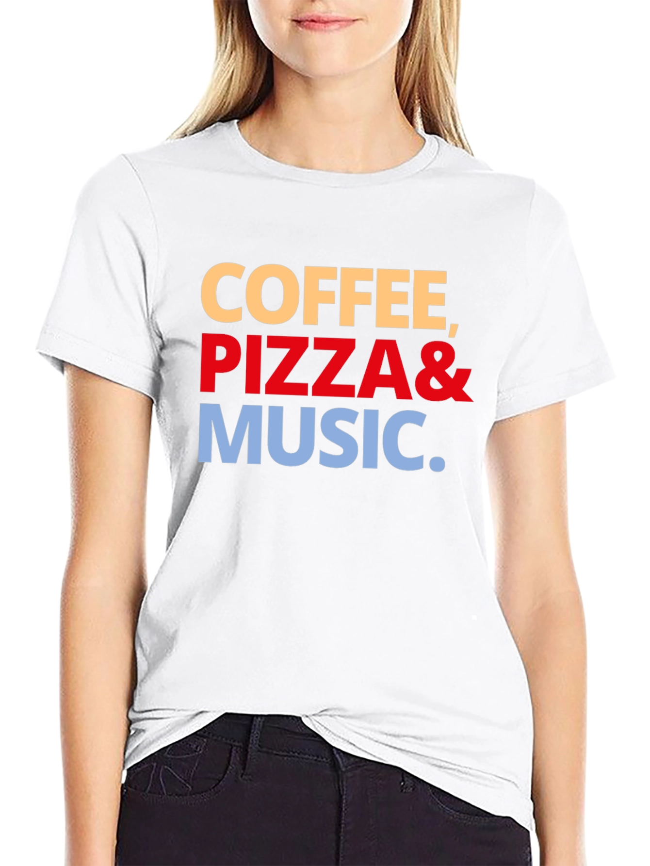 Coffee Pizza & Music Graphic Tee