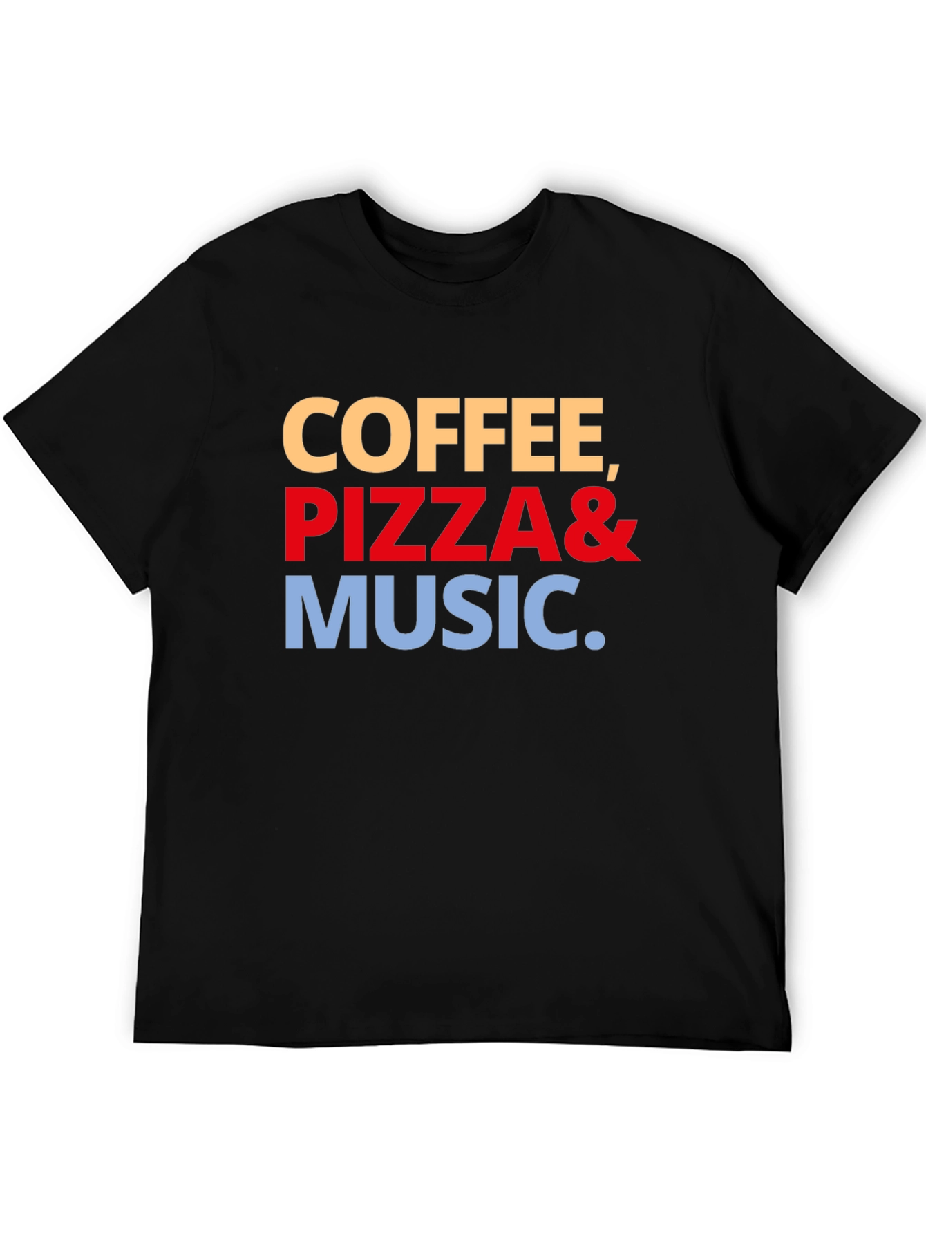 Coffee Pizza & Music Graphic Tee