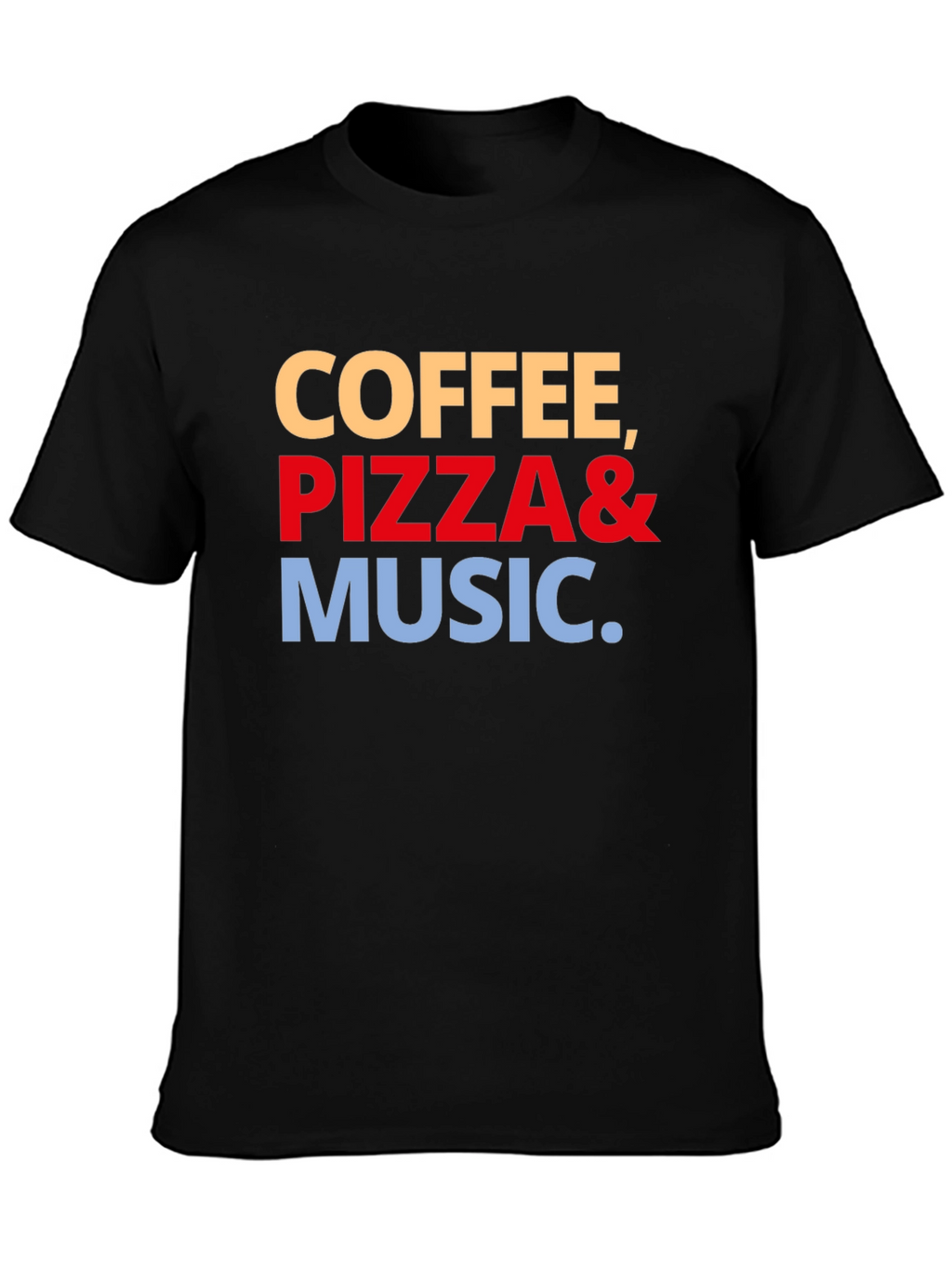 Coffee Pizza & Music Graphic Tee