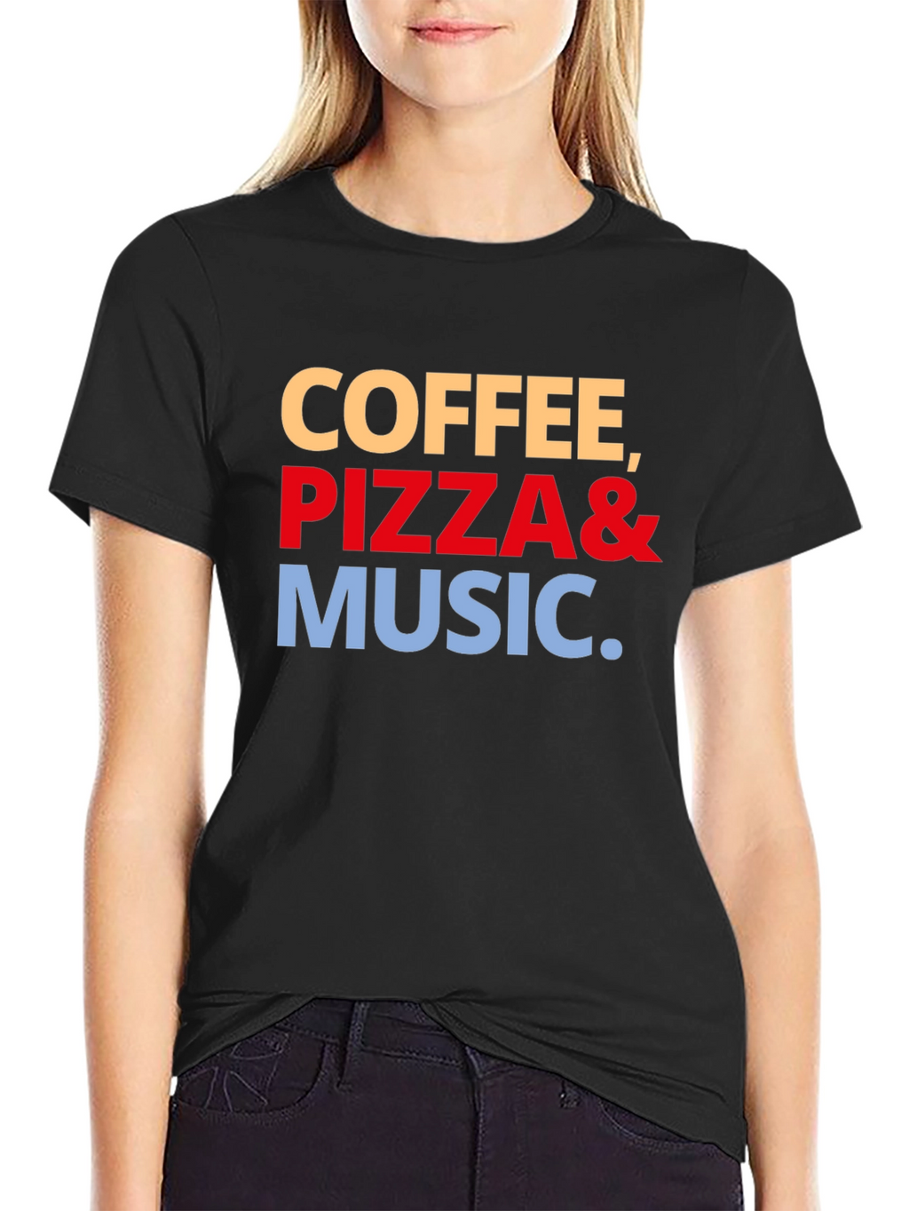 Coffee Pizza & Music Graphic Tee
