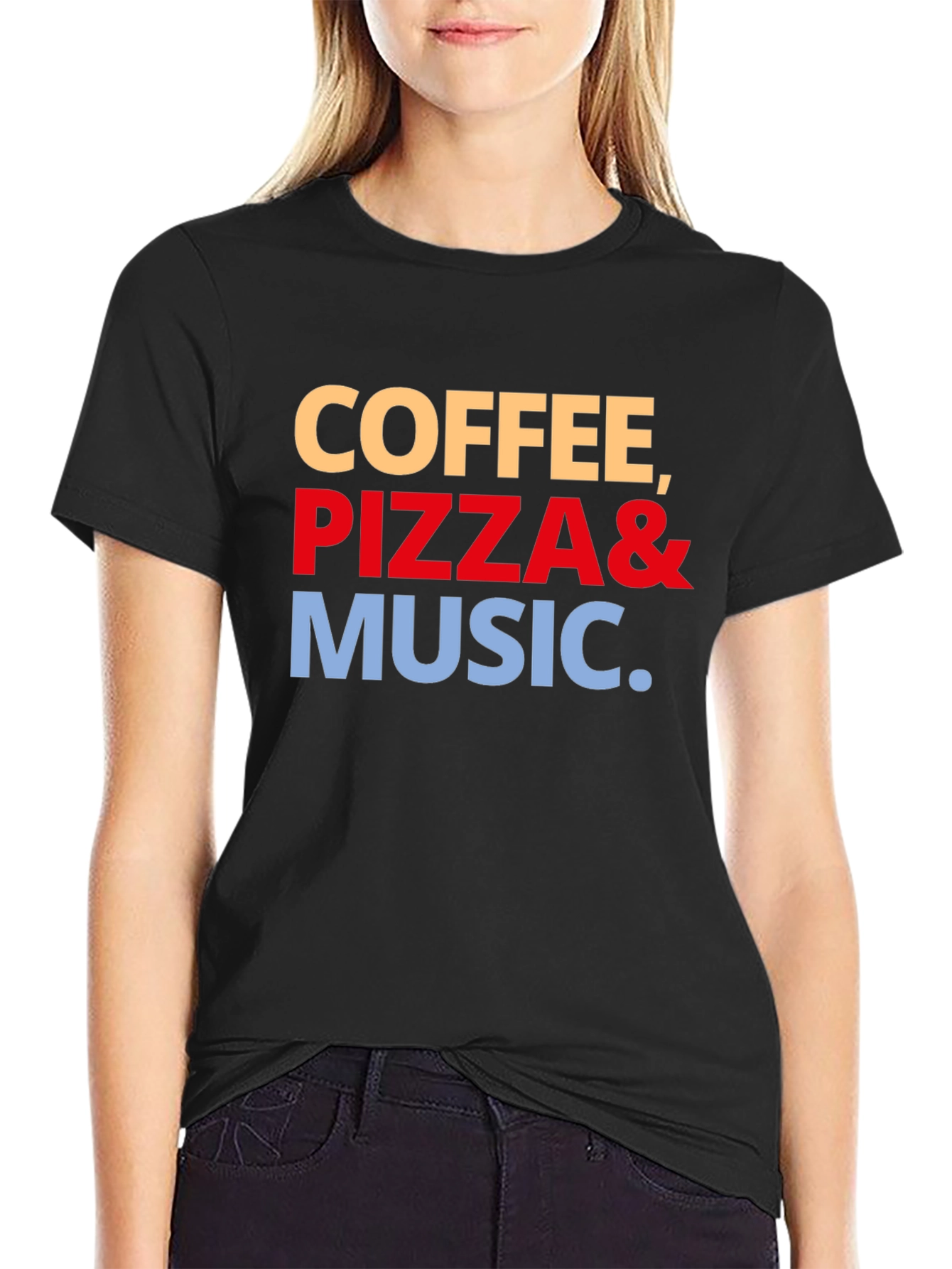 Coffee Pizza & Music Graphic Tee