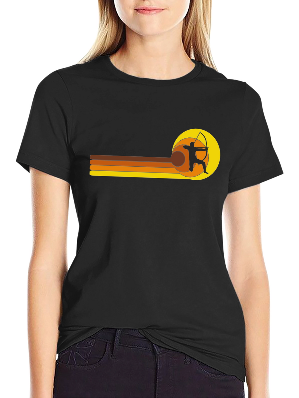 Retro Archer T-Shirt - Black