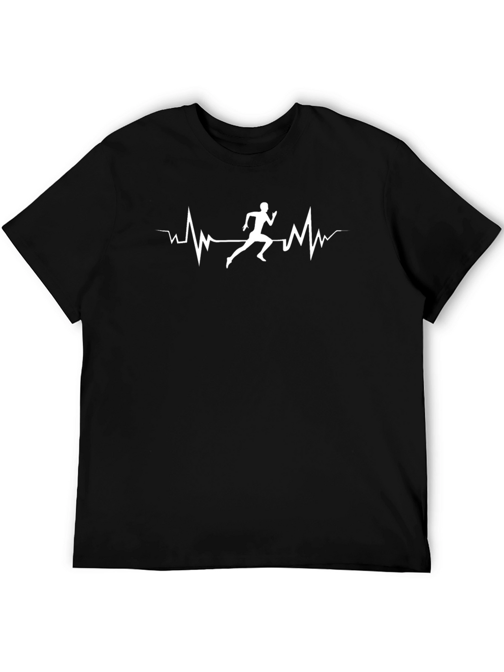 Runners Heartbeat Graphic Tee - Black