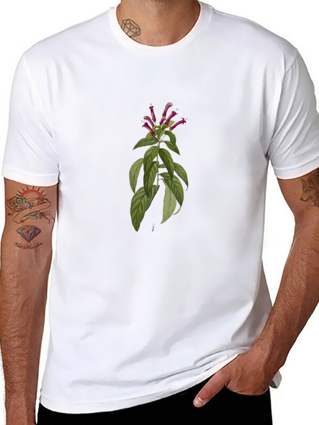 Botanical T-Shirt - Stylish Black Tee