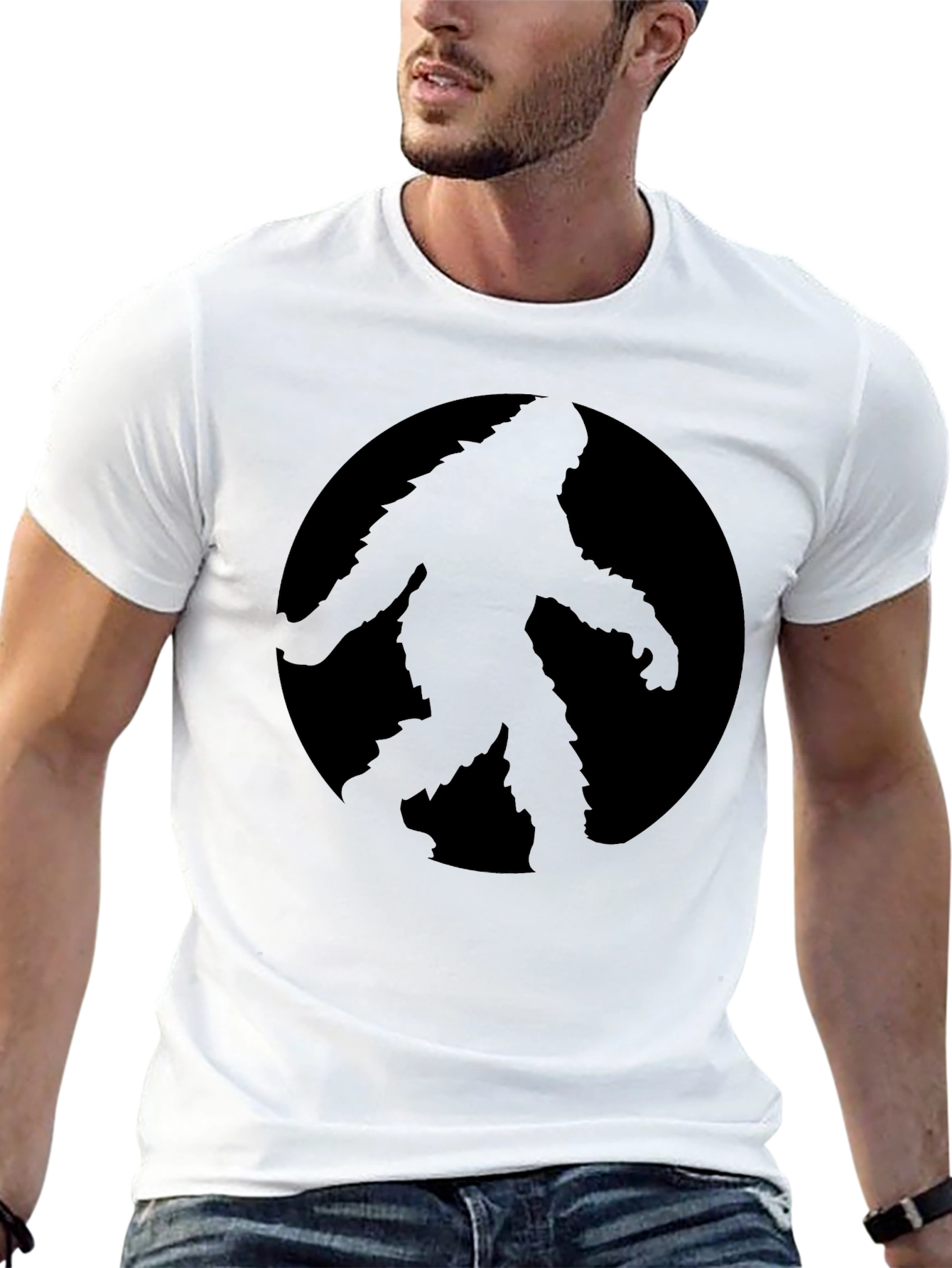 Bigfoot Silhouette Graphic Tee - Black T-Shirt