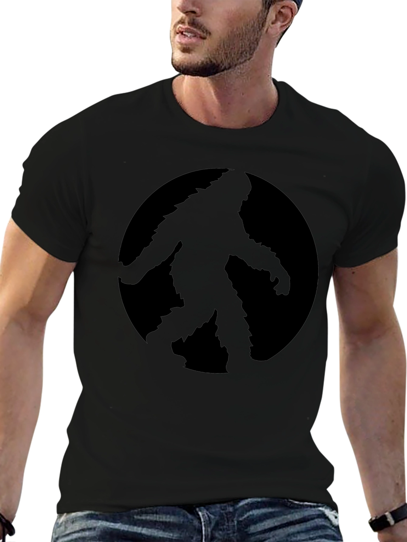 Bigfoot Silhouette Graphic Tee - Black T-Shirt