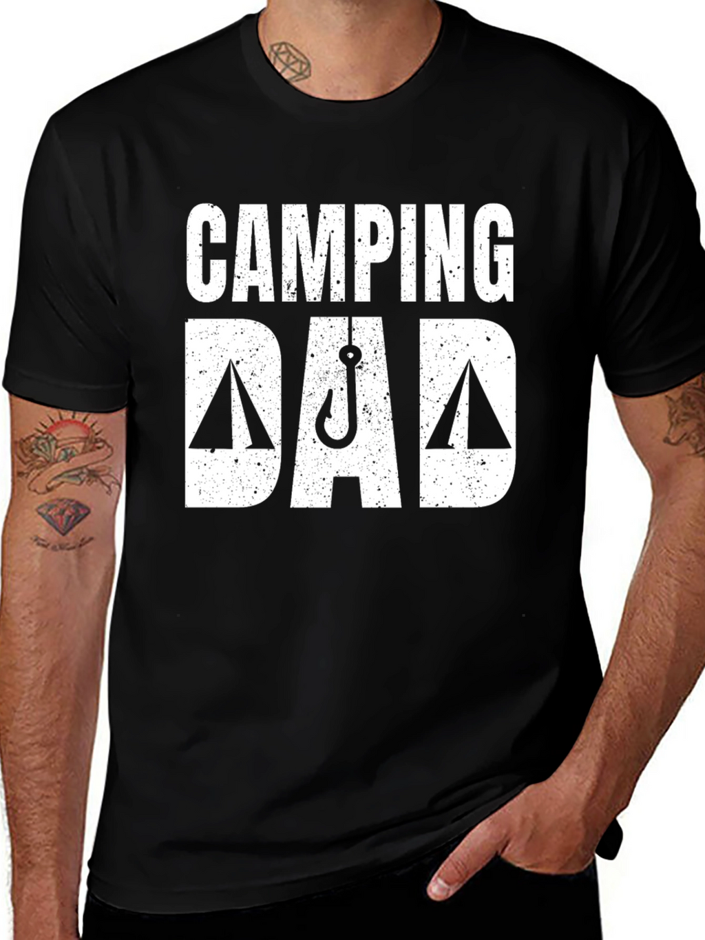 Camping Dad T-Shirt | Fishing Hook Tee