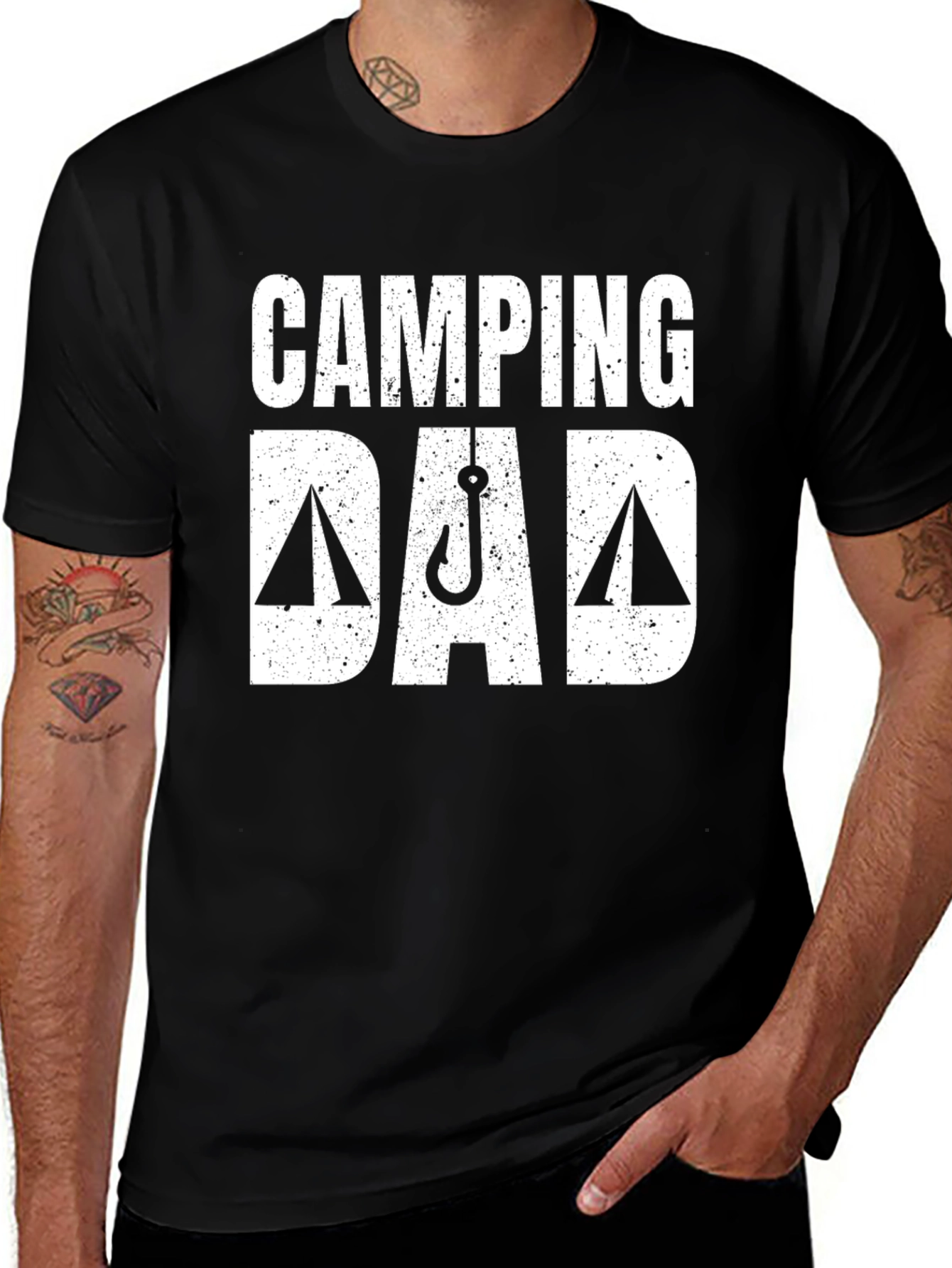 Camping Dad T-Shirt | Fishing Hook Tee