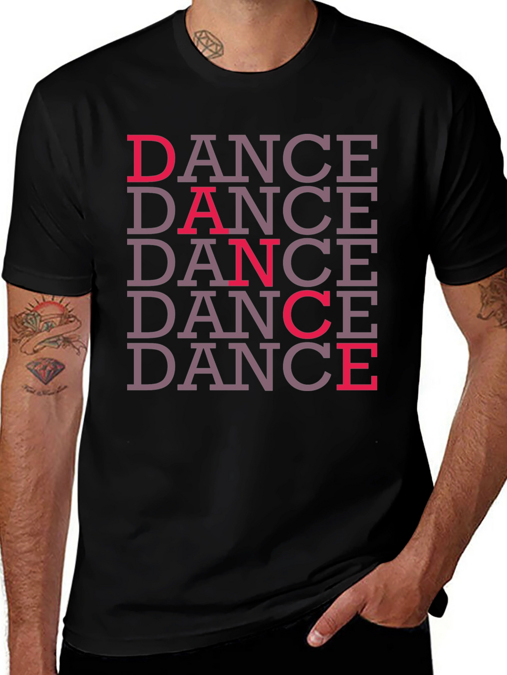 Dance Graphic Black T-Shirt