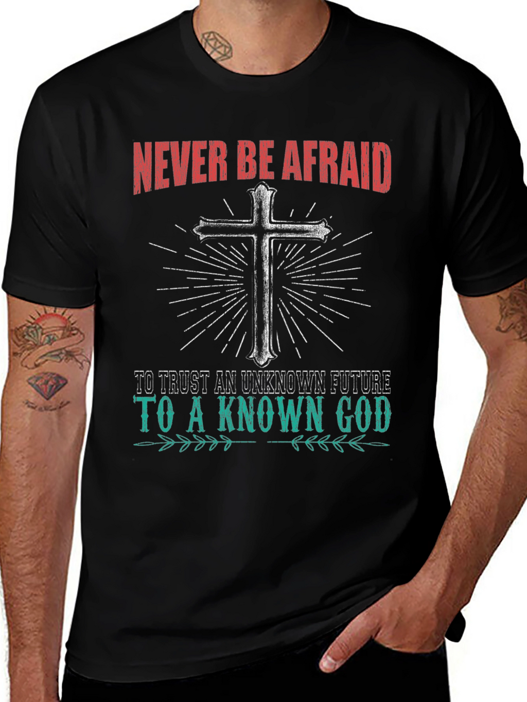 Never Be Afraid Christian Graphic T-Shirt