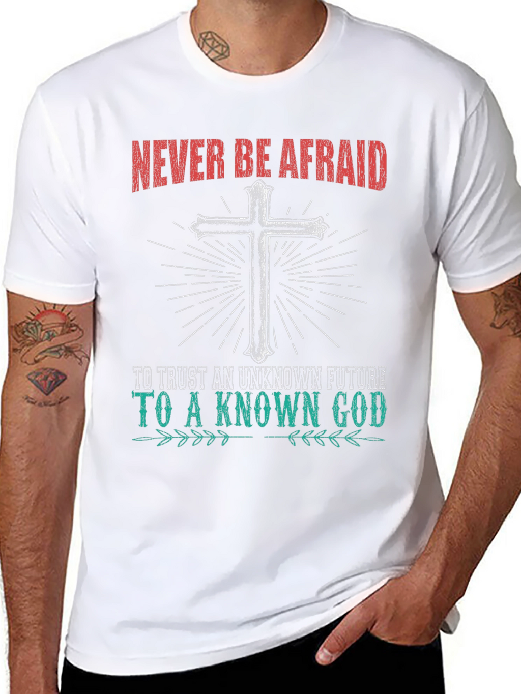 Never Be Afraid Christian Graphic T-Shirt