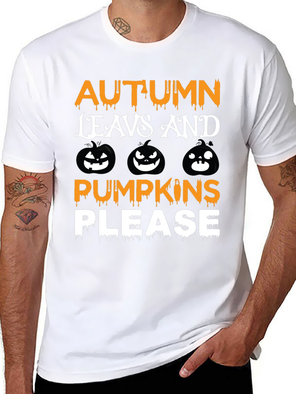 Autumn Leaves & Pumpkins Graphic Tee