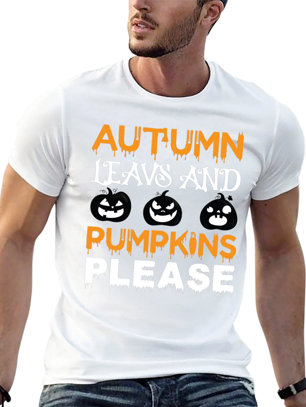 Autumn Leaves & Pumpkins Graphic Tee