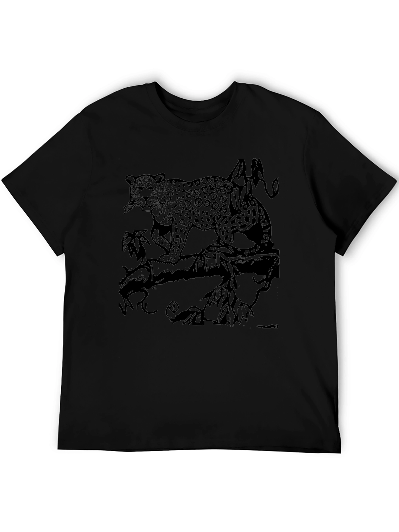 Leopard Graphic T-Shirt - Black