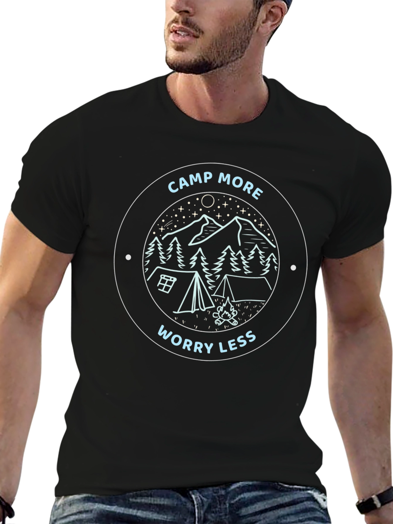 Camp More Worry Less Graphic Tee