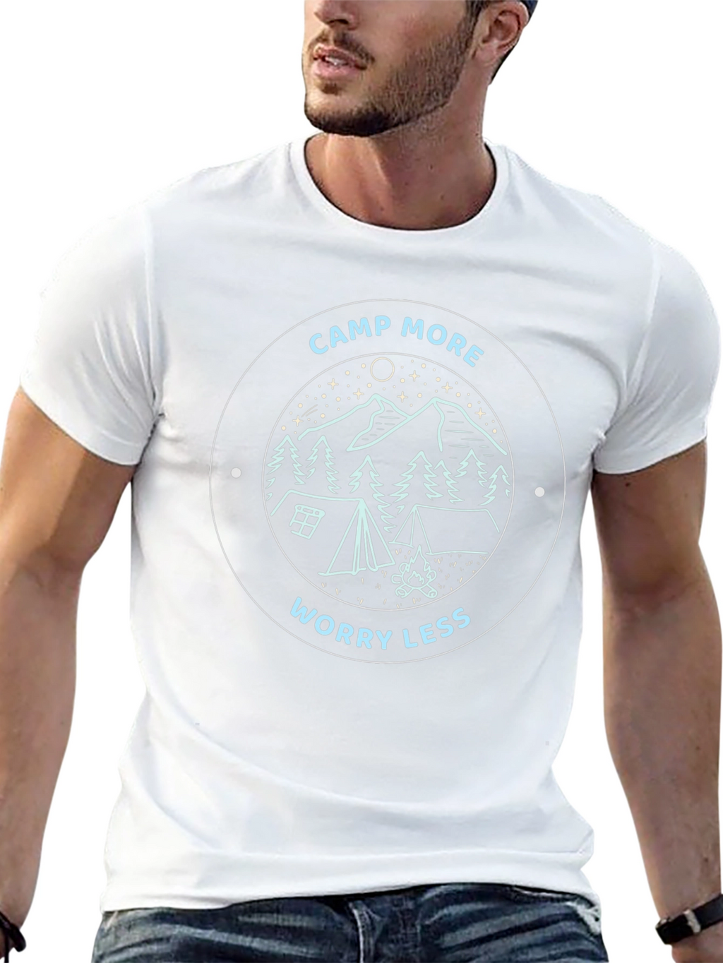 Camp More Worry Less Graphic Tee