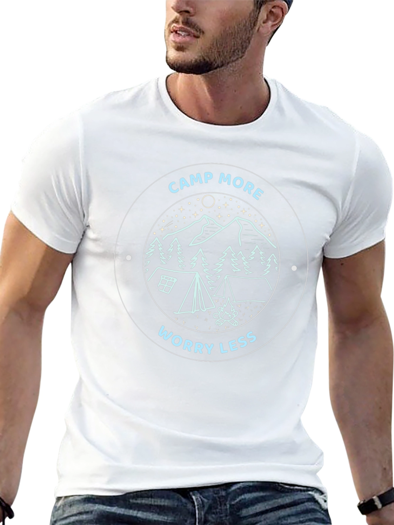 Camp More Worry Less Graphic Tee