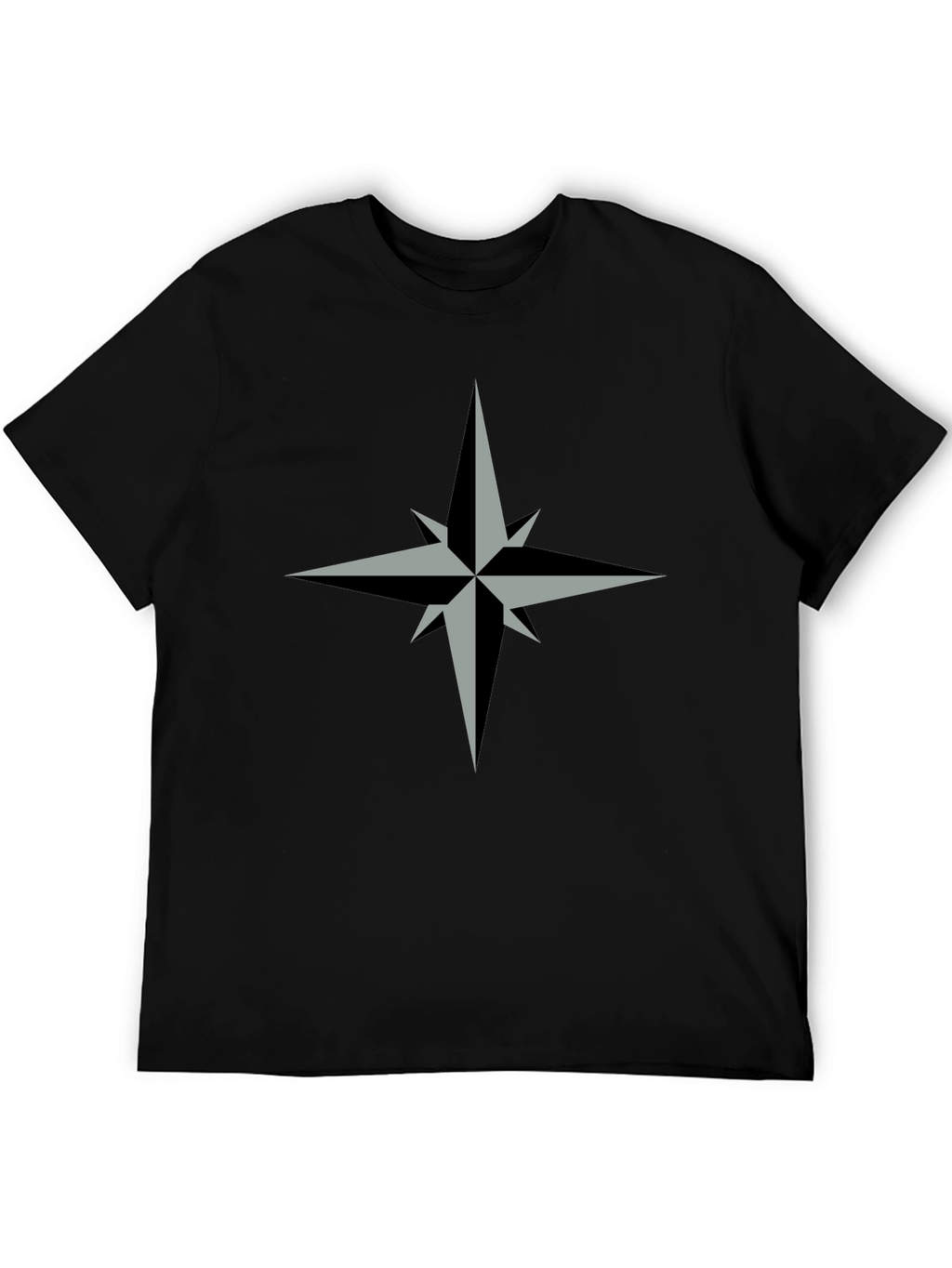 Compass Rose Graphic Tee - Stylish Black T-Shirt