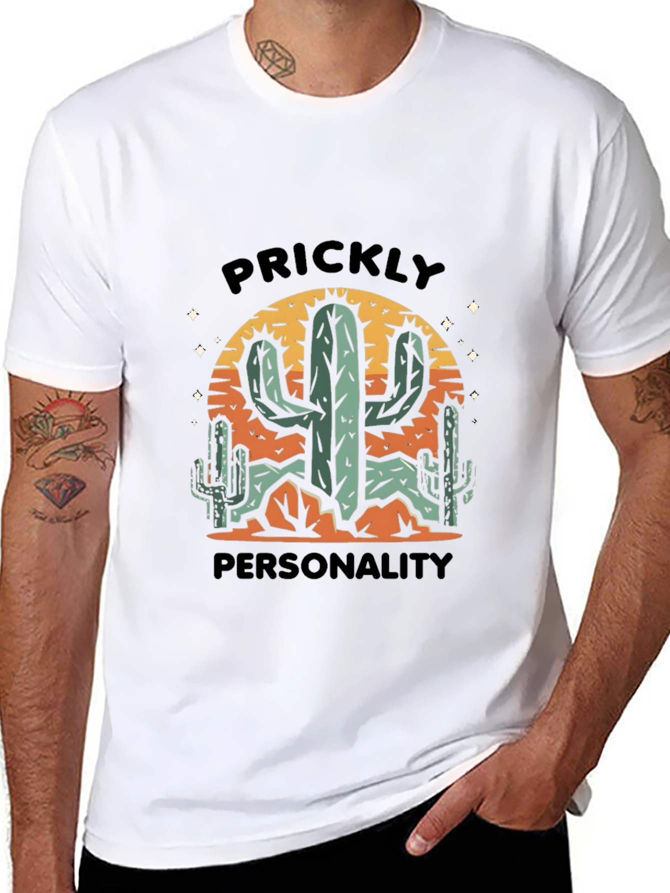 Prickly Personality Cactus Graphic Tee