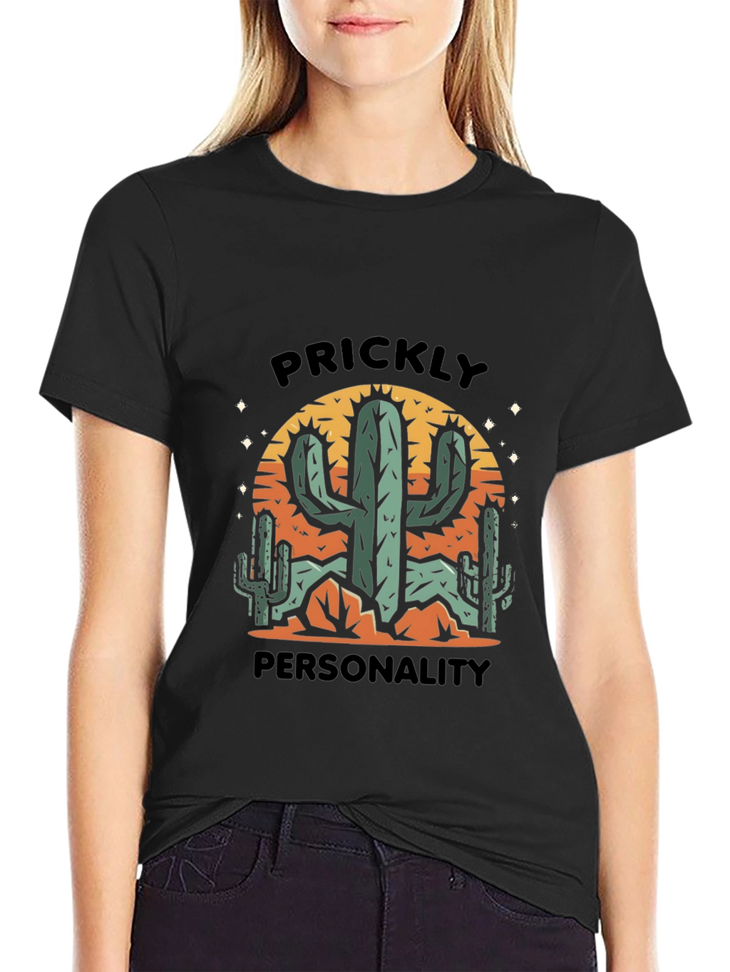 Prickly Personality Cactus Graphic Tee
