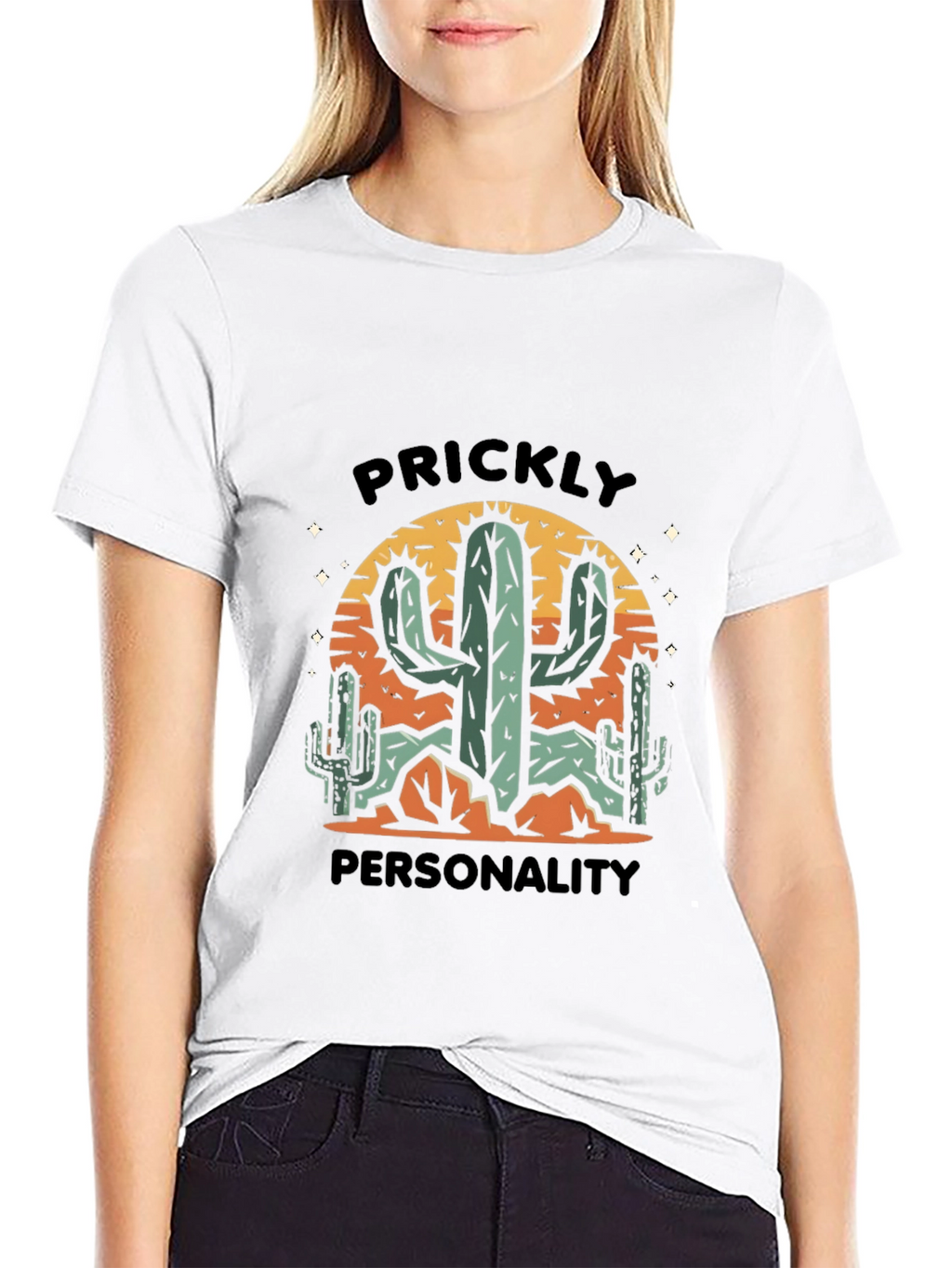 Prickly Personality Cactus Graphic Tee