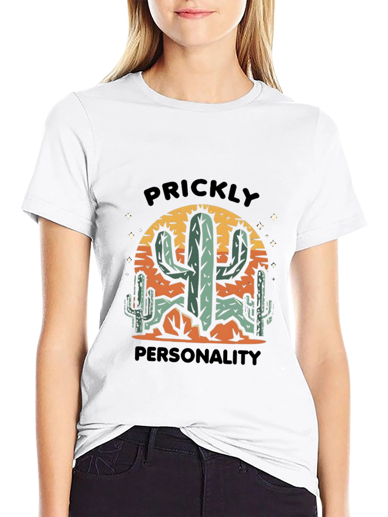 Prickly Personality Cactus Graphic Tee