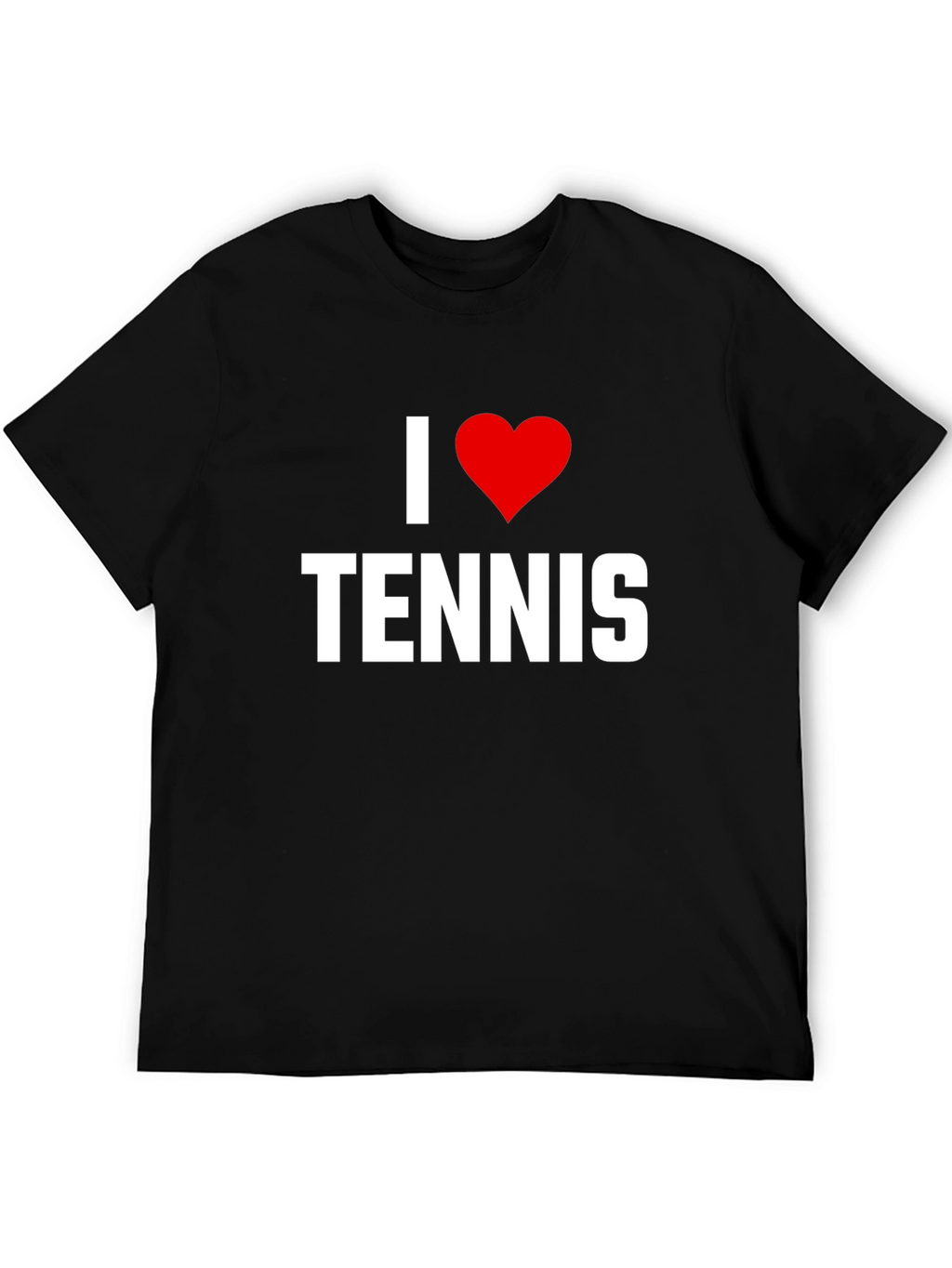 I Heart Tennis Black Graphic Tee