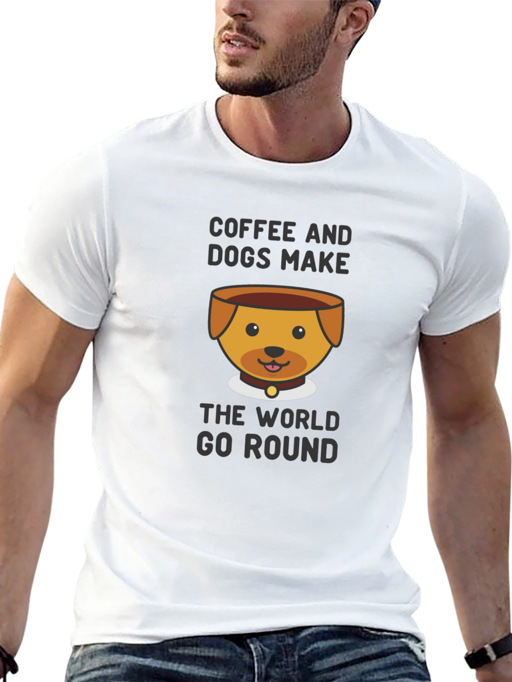 Coffee & Dogs Graphic T-Shirt