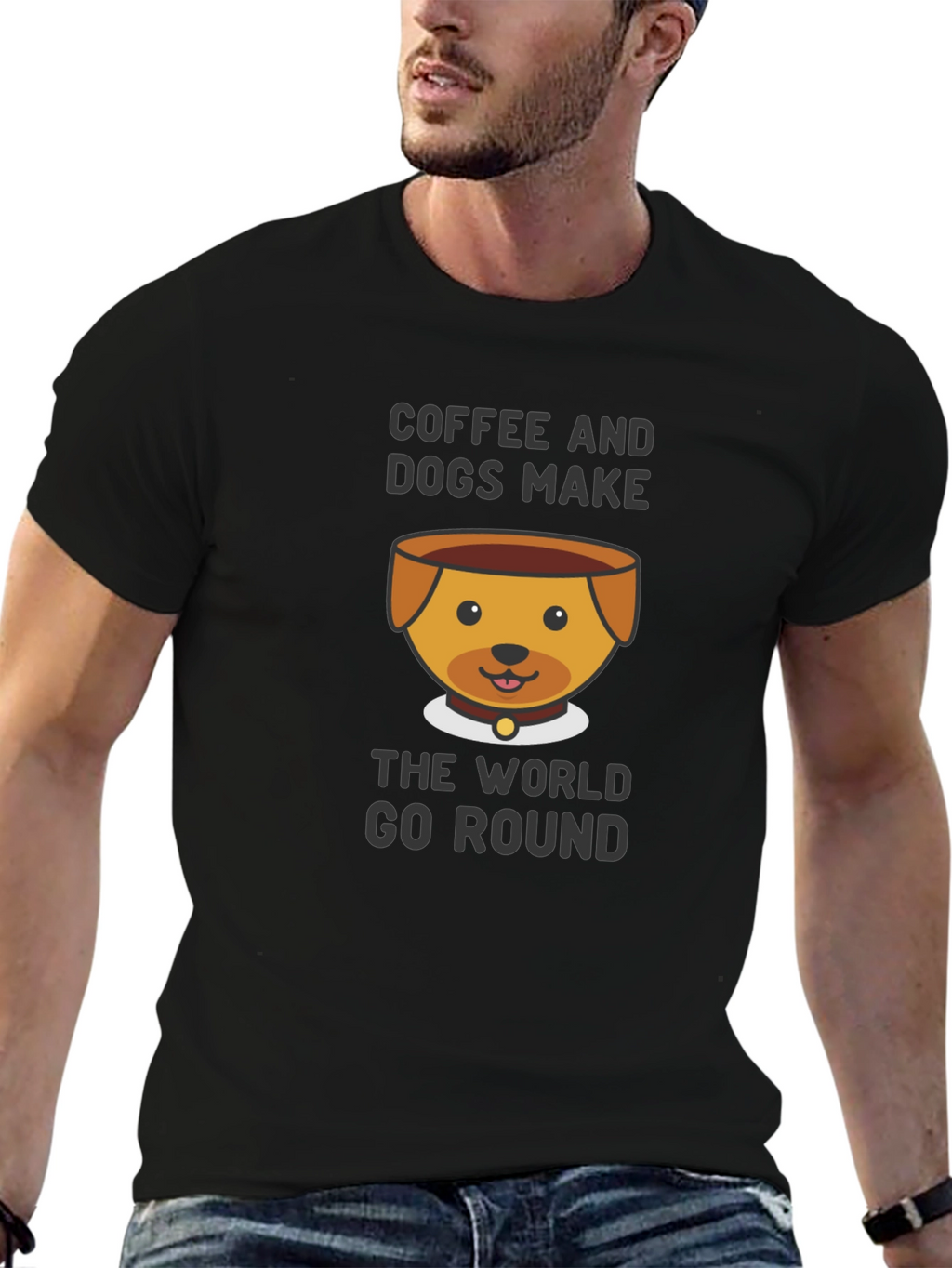Coffee & Dogs Graphic T-Shirt