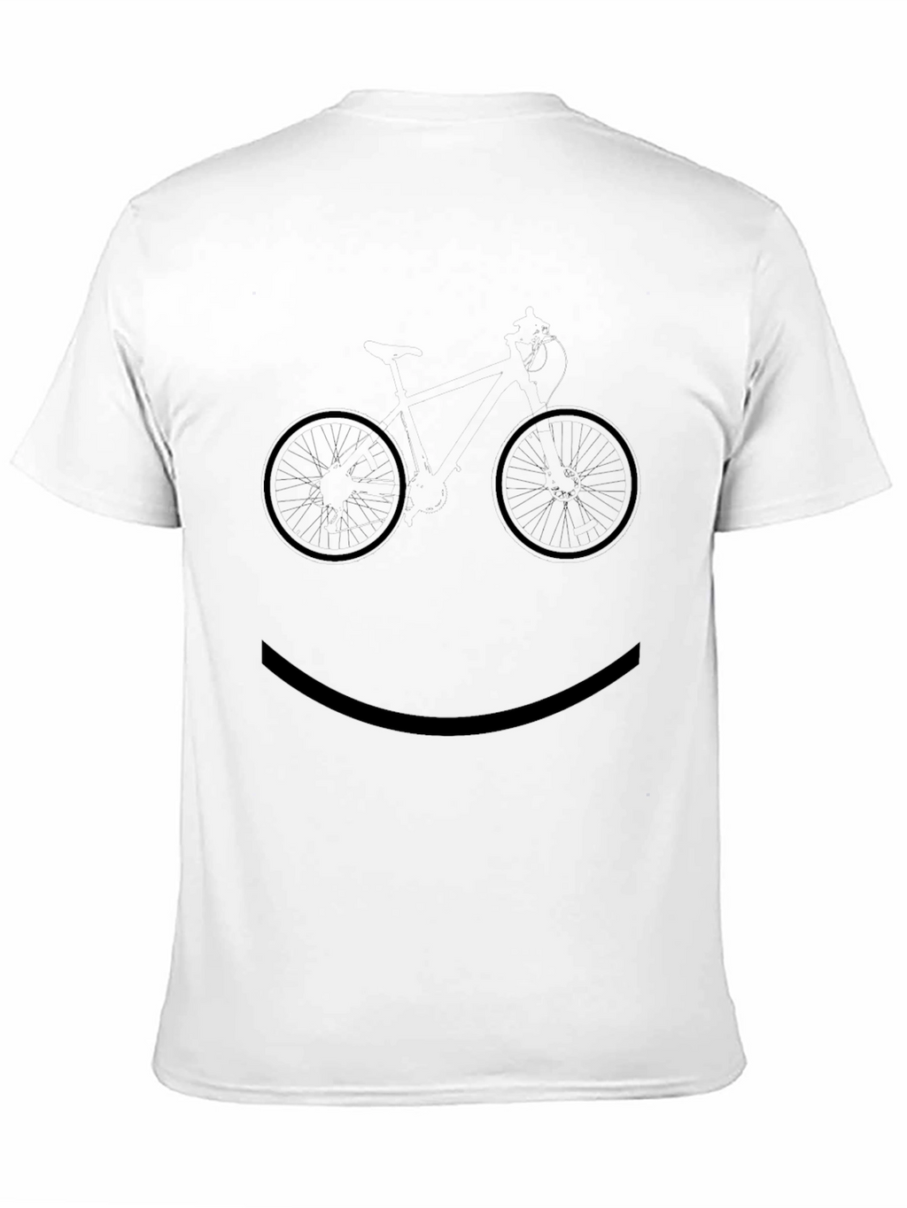 Bicycle Smile T-Shirt - Black Graphic Tee