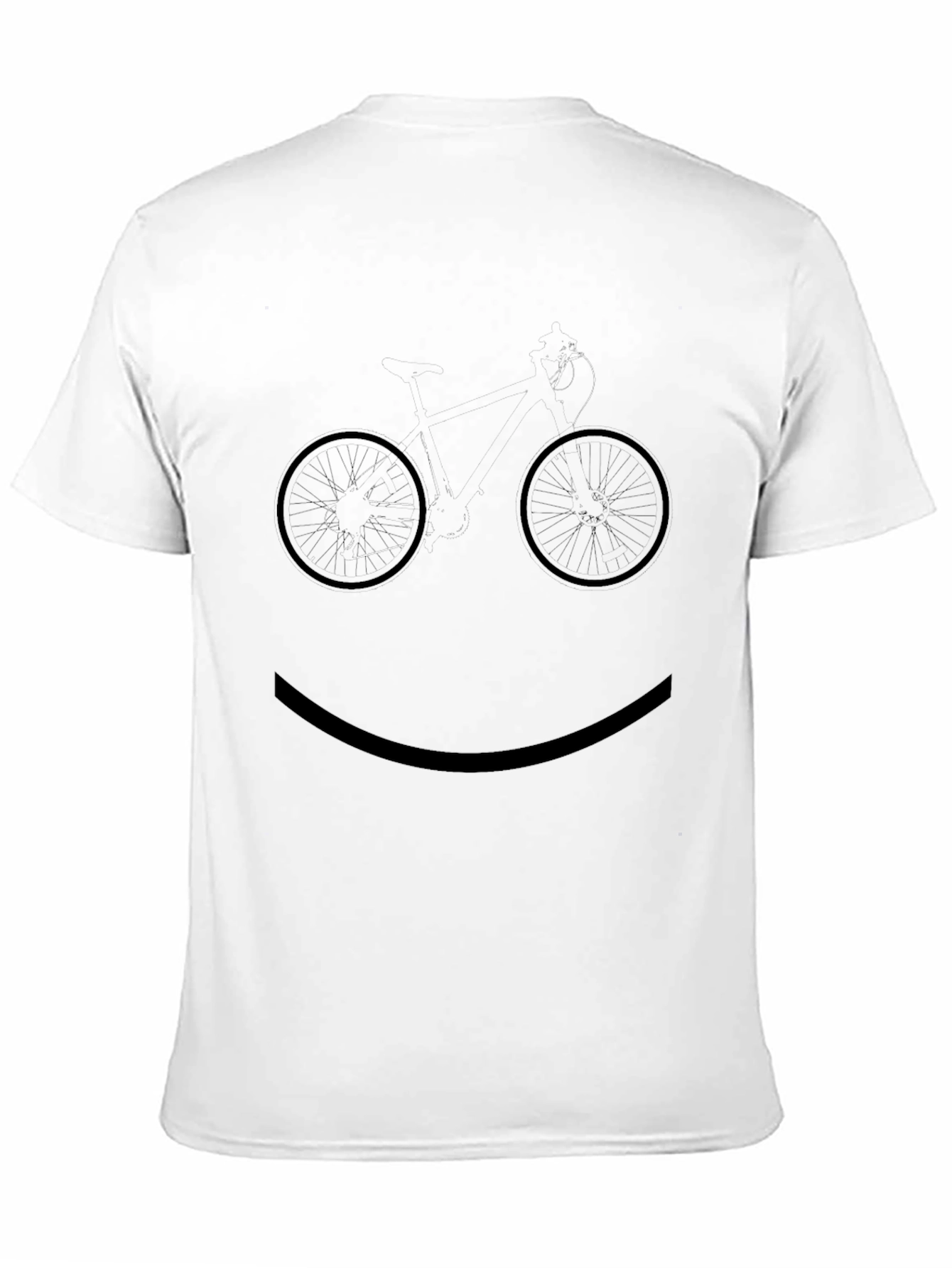 Bicycle Smile T-Shirt - Black Graphic Tee