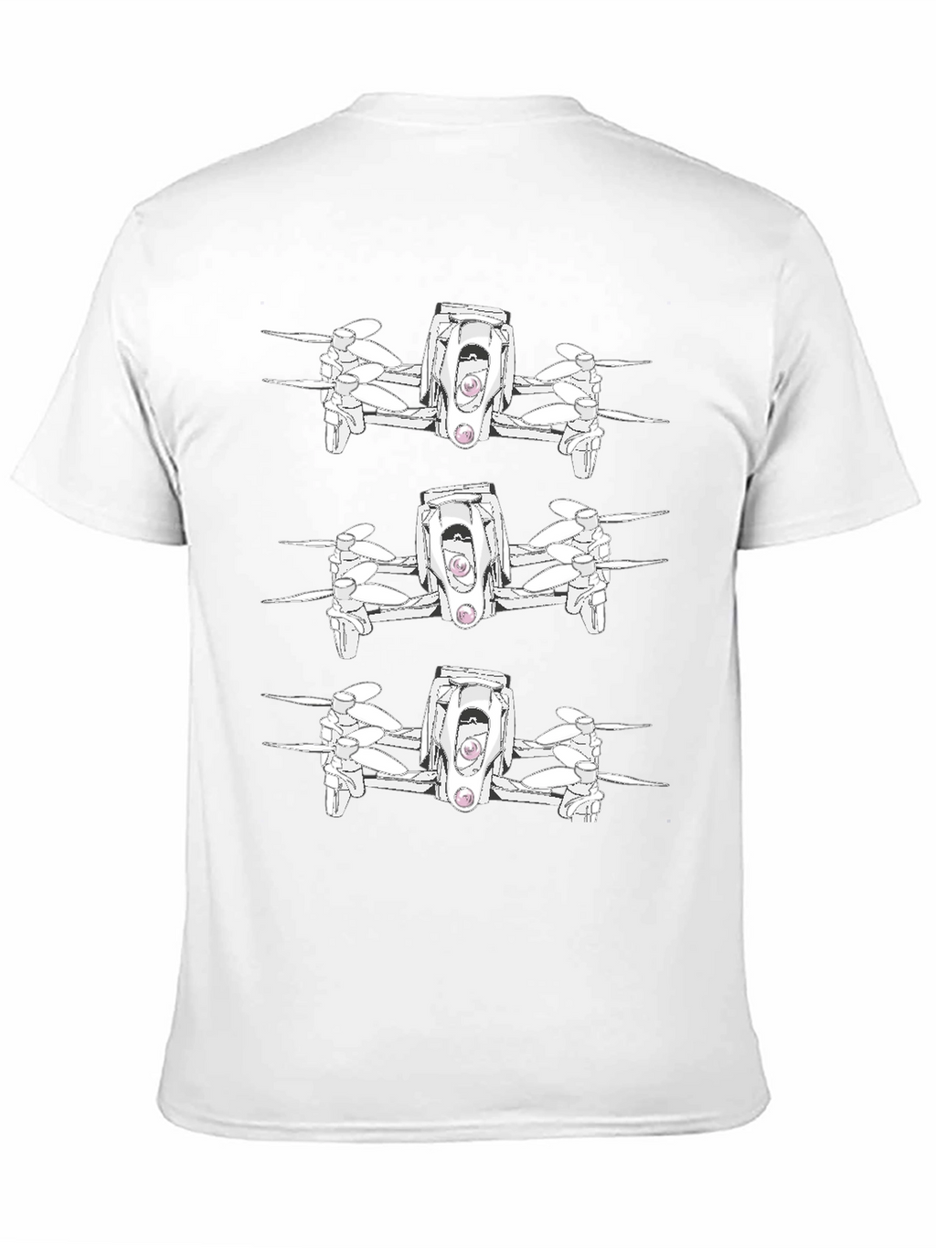 Drone Pattern Black T-Shirt