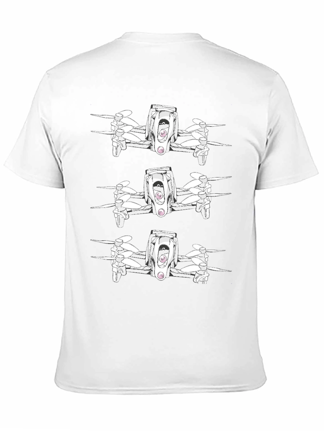 Drone Pattern Black T-Shirt