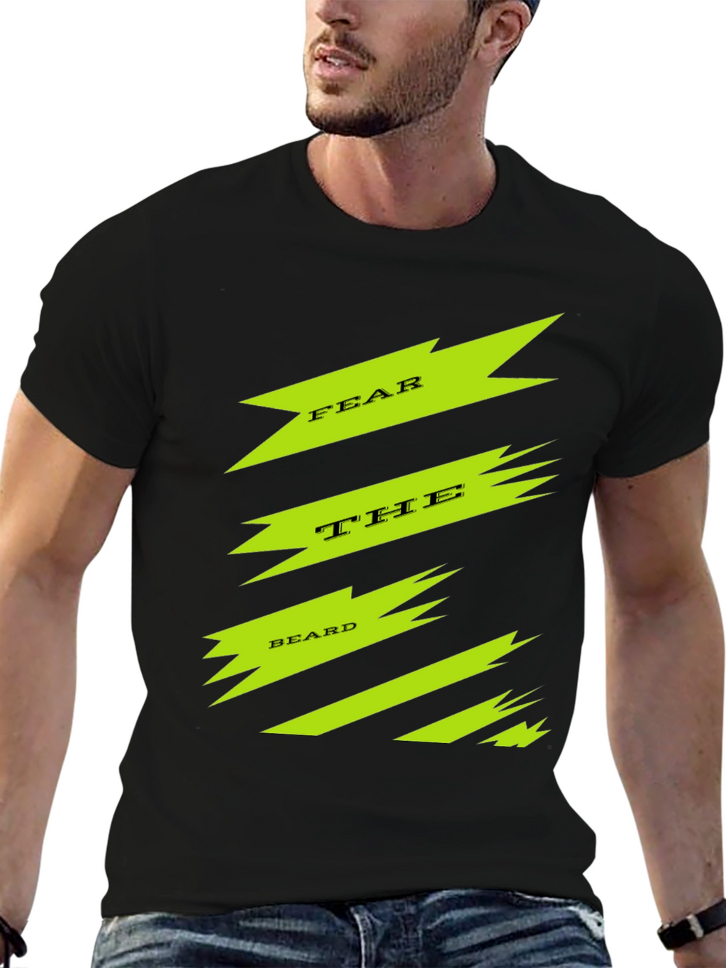 Fear The Beard Graphic Tee - Black