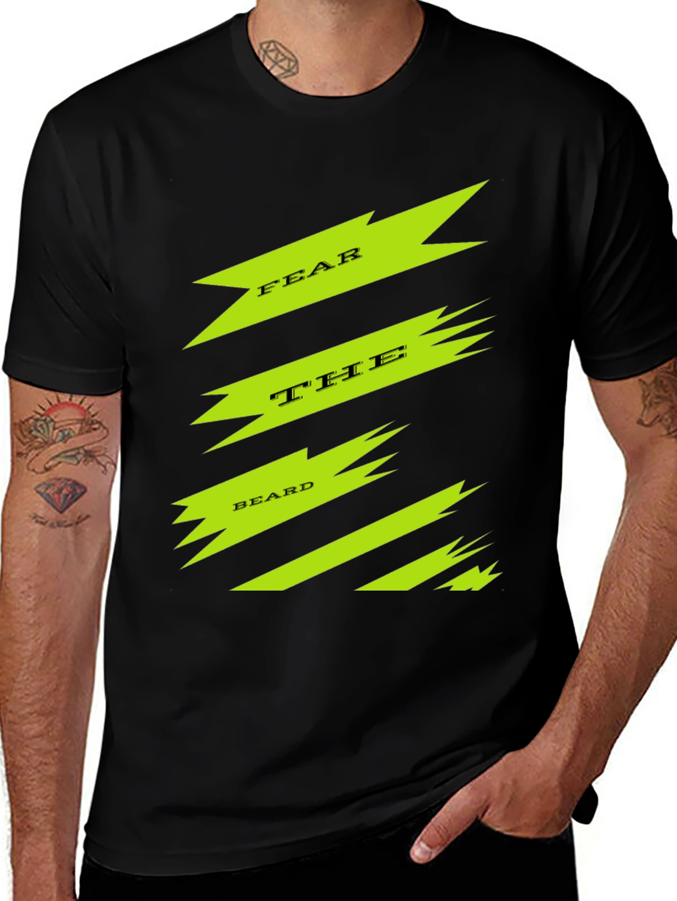 Fear The Beard Graphic Tee - Black